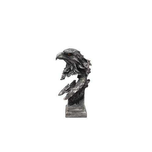 Antique black falcon head table decor