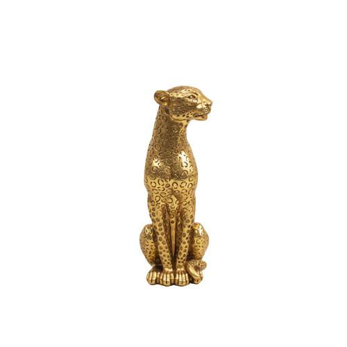  Living Room Decor Ornament Figures  a golden leopard