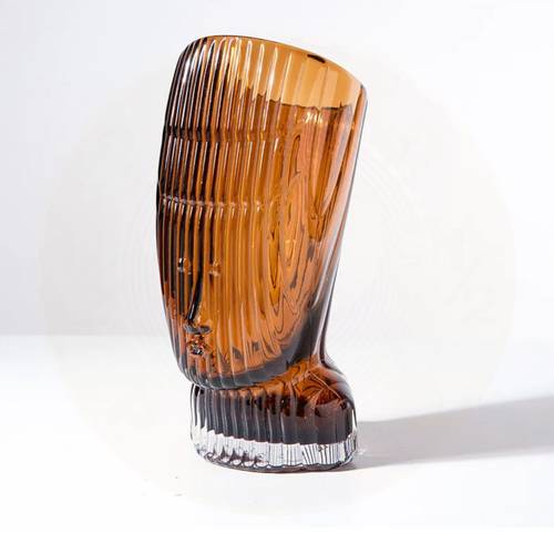 Modern decorative honey glass vase