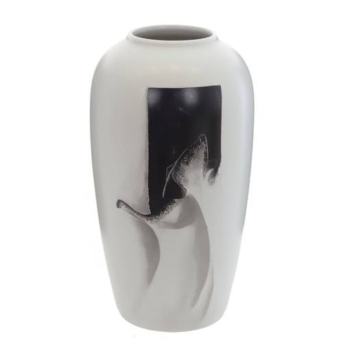 فازا سيراميك رسم يدوي طول 16.5 عرض 16.5 ارتفاع 30 سم