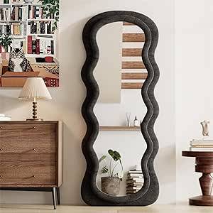 مرايا ارضيه بتصميم مموج قماش 70x170سم