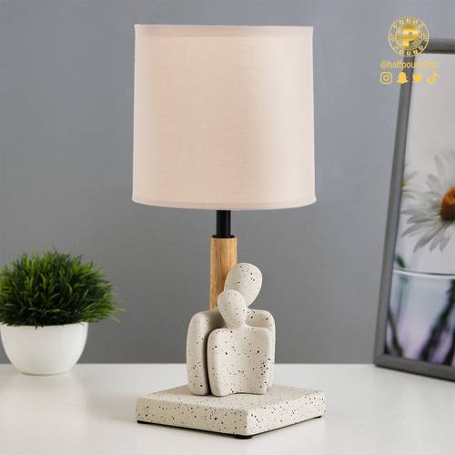 Tenderness and tenderness table lamp, modern ceramic - white