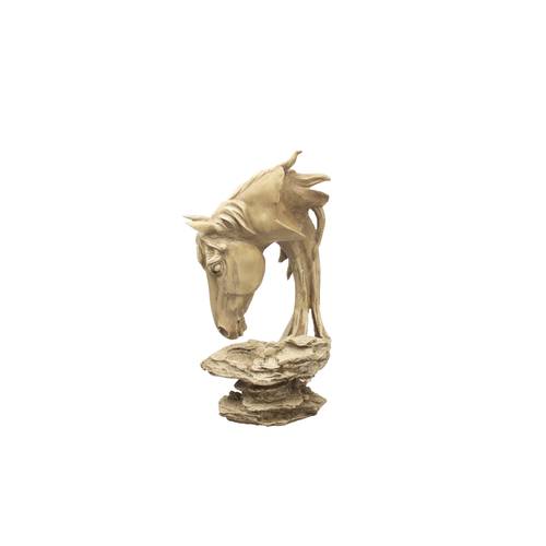 Horse Head Table Decor - Antique Beige