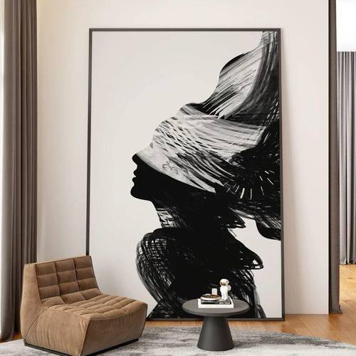 زينة حائط كانفاس مؤطرة رسم تجريدي