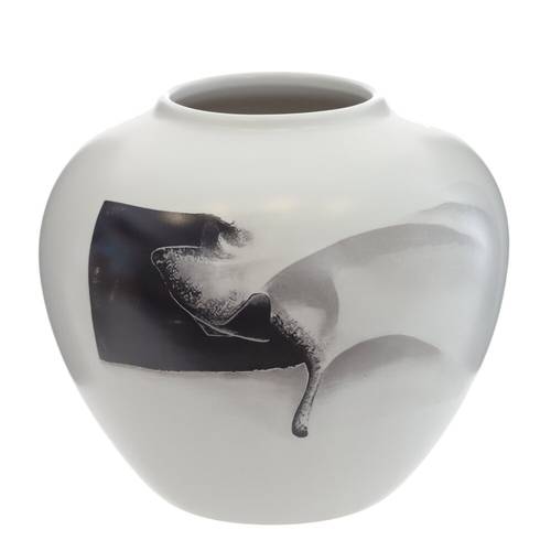 فازا سيراميك رسم يدوي  طول 21.5 عرض 21.5 ارتفاع 19 سم