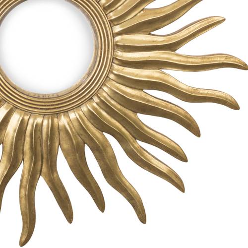 مرآة حائط دائرية مرآة محدبة بإطار Sunburst 