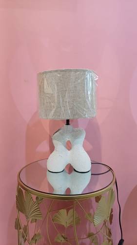 Ceramic table lamp - Andina decor, white