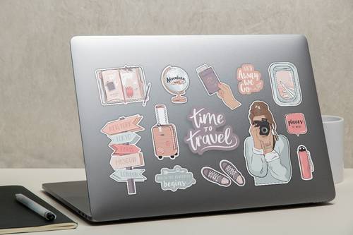 Laptop Stickers time to travel