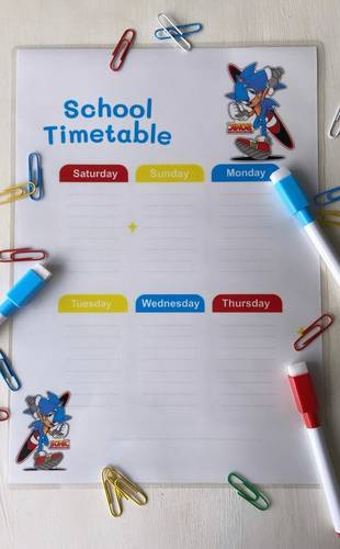 Sonic School Timetable