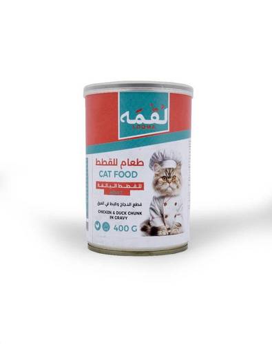 لقمة طعام رطب للقطط البالغة قطع دجاج والبط بالمرق 400g