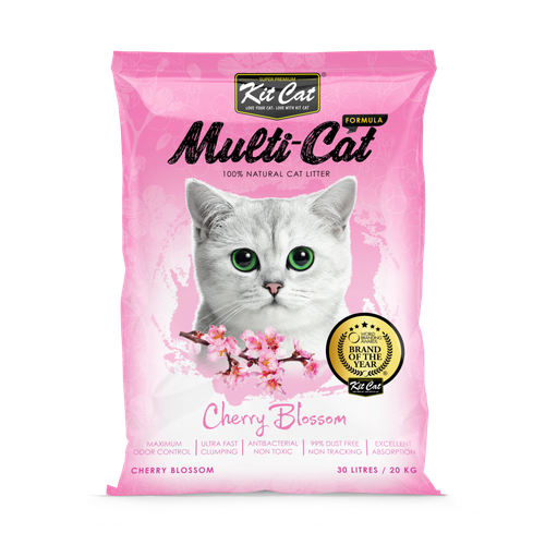 كيت كات – رمل للقطط برائحة زهور الكرز 30 لتر