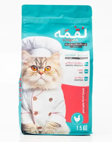 لقمة طعام جاف بالدجاج للقطط البالغة 1.5kg