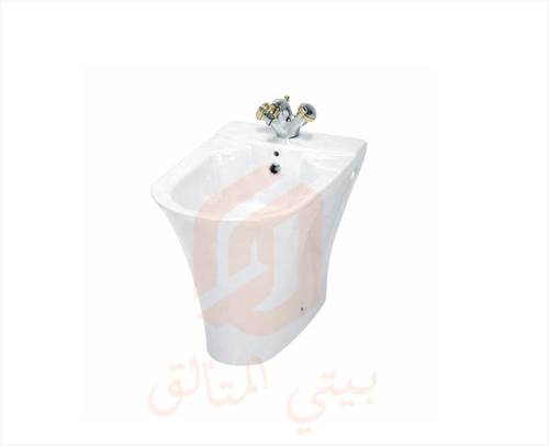 كرسي بيديه روبي ابيض بورسلينا