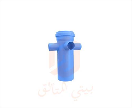 مجمع صرف طويل  110*75*50 مم ازرق معزول صامت المنى