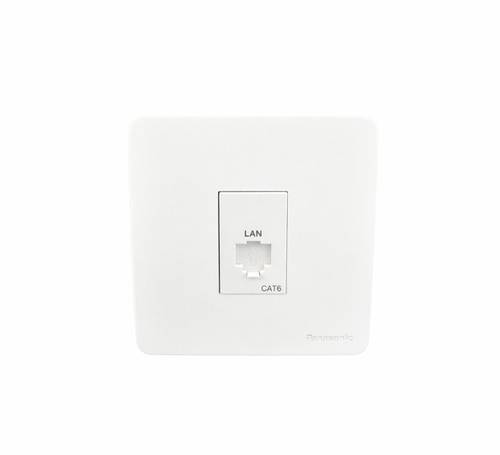 فيش كمبيوتر CAT6 بانسونيك ابيض اوفيلا OVELLA  Panasonic