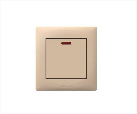 مفتاح سخان 20A بيانو ذهبي AULMO PLUS L8108
