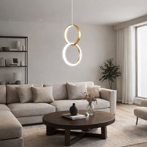 علاقي LED بتصميم عصري جميل ذهبي