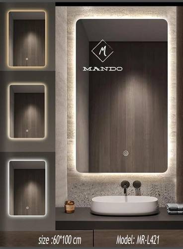 مرايا LED مستطيلة بشكل انيق 60*100سم ماندو