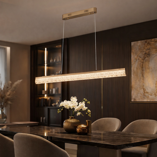 علاق LED بشكل خط مستقيم مع اطار ذهبي