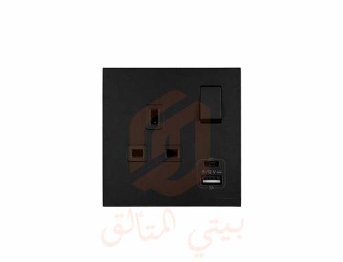 فيش 13 امبيرمع USB+TYPC الفا اسود الفنار ماسا MASA