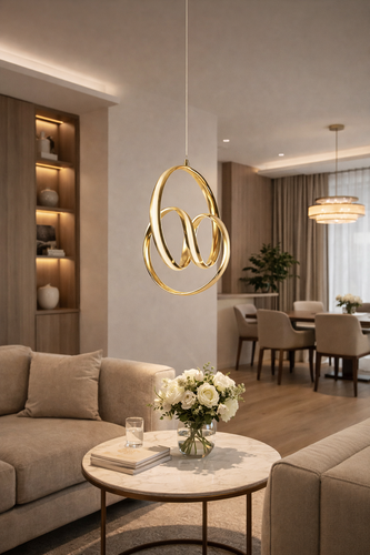 علاقي مفرد LED صغير بشكل جذاب ذهبي