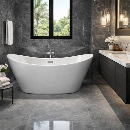 بانيو بيبو بشكل فاخر بمقاس 67*75*150سم ابيض