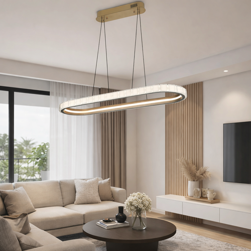 ثريا LED مودرن بتصميم بيضاوي انيق