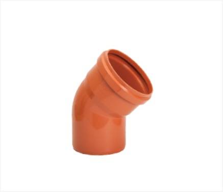 كوع فاتح 45 درجة صرف احمربعدة مقاسات مختلفة ابلكو APLACO PVC