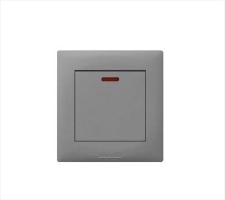 مفتاح سخان 20A بيانو رمادي AULMO PLUS L8108