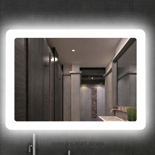 مرايا بشكل افقي بإطار LED بمقاس80*60سم ماندو