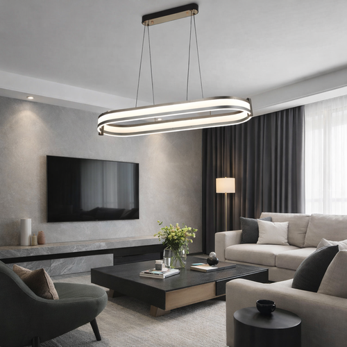 ثريا LED مودرن بتصميم بيضاوي انيق
