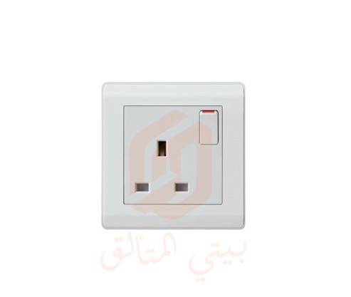 فيش 13Aمع مفتاح ابيض اولمو AULMO S2098DP
