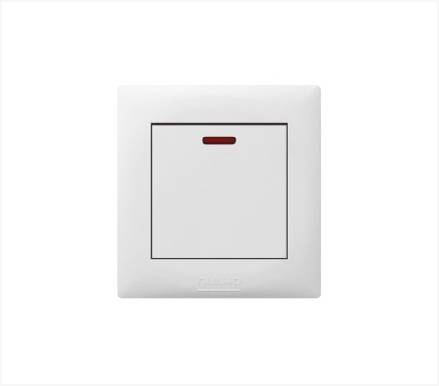 مفتاح سخان 20A بيانو ابيض AULMO PLUS L8108