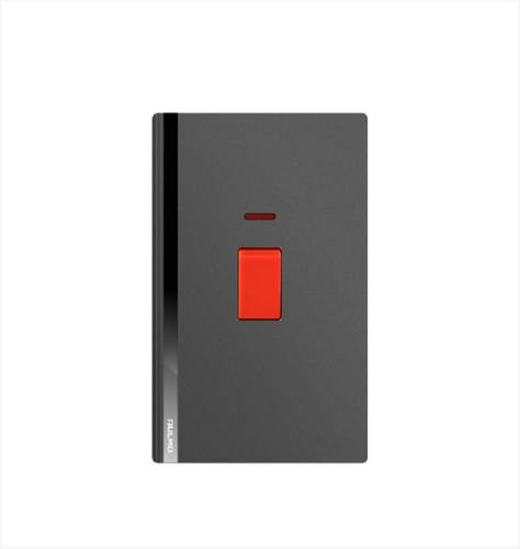 مفتاح مكيف 7*14 بيانو اسود اولمو AULMO L5120A