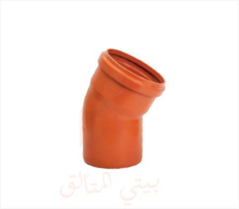 كوع فاتح 30درجة صرف احمربعدة مقاسات مختلفة ابلكو APLACO PVC