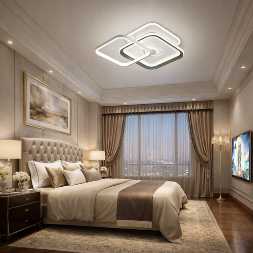لطش LED على شكل مربعات مترابطة