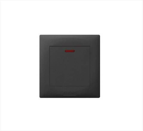 مفتاح سخان 20A بيانو اسود AULMO PLUS L8108