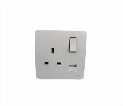 فيش A13 مع USB بانسونيك رمادي اوفيلا OVELLA  Panasonic