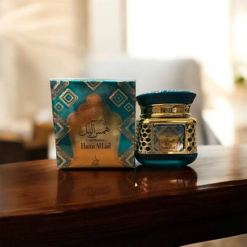 عود معطر همس الليل بخور كويتي كسر عود مشبعه بعطر فخم ونفاث لتبخير الشعر والجسم ..40 جرام