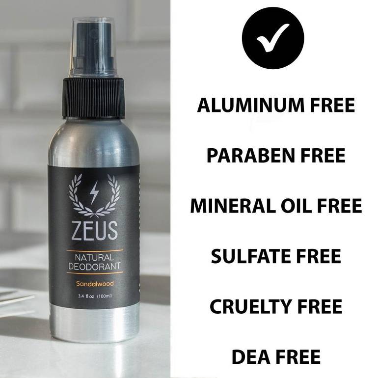 سبراي ديودرنت طبيعي برائحة خشب الصندل زيوس Zeus