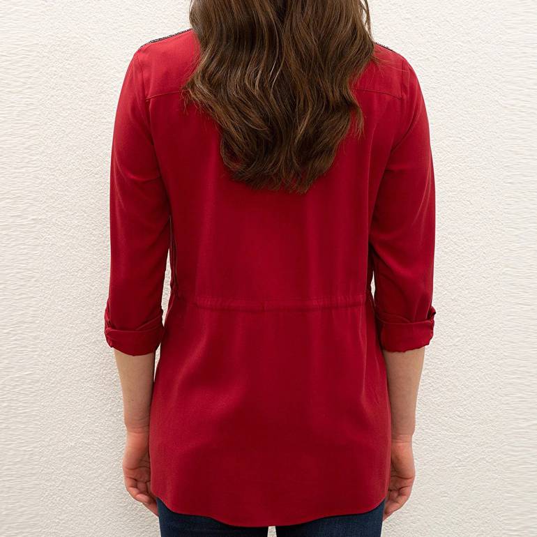 قميص نسائي احمر من بولو