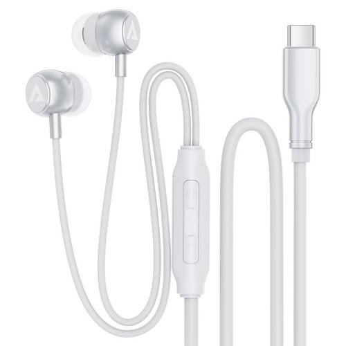 سماعة سلكية ACEFAST L8 بمنفذ USB-C مع مايكروفون وصوت HiFi - لون ابيض