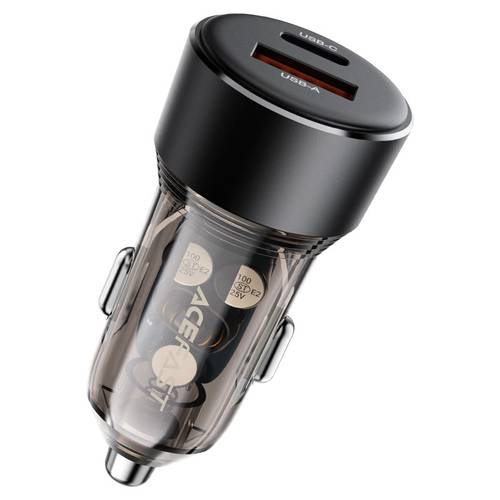 شاحن سيارة B12-60W  سريع بمنفذين USB-C و USB-A بقدرة 60W