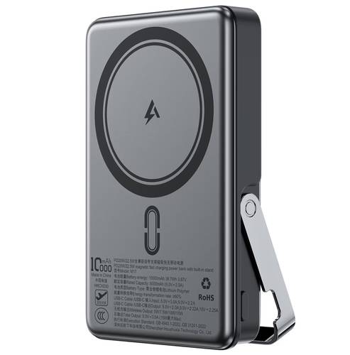 باور بانك ACEFAST M17  مغناطيسي 10000mAh شحن سريع 22.5W مع حامل مدمج قابل للطي