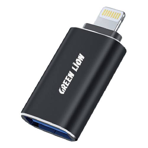 وصله نقل بيانات من جرين ليون بمنفذ  Lightning ومخرج USB-A أسود