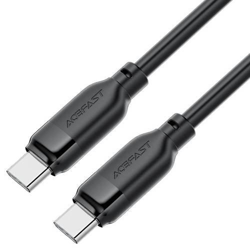 كيبل شحن ونقل بيانات تايب سي إلى تايب سي (USB-C) مرن (TPE) بقوة 60 واط موديل C16-03 من Acefast - أسود