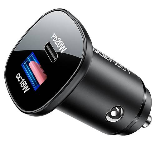 شاحن سيارة  B1 Mini  سريع 38W بمنفذي USB-C و USB-A