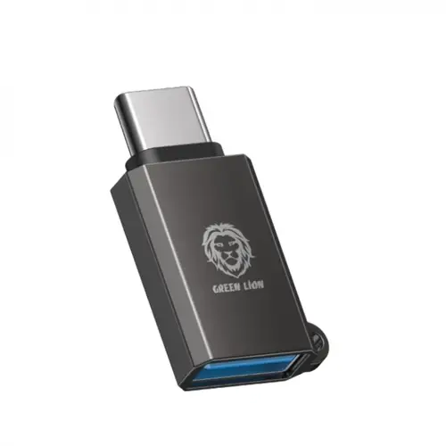وصله نقل بيانات من جرين ليون بمنفذ  Type-C ومخرج USB-A أسود