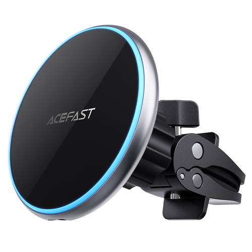 حامل وشاحن جوال مغناطيسي للسيارة لفتحة المكيف Acefast D3 - فضي