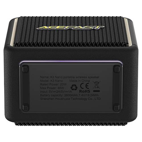 سماعة بلوتوث محمولة K3 Nano لاسلكية مقاومة للماء IPX6 بقوة 46 واط مع إضاءة RGB